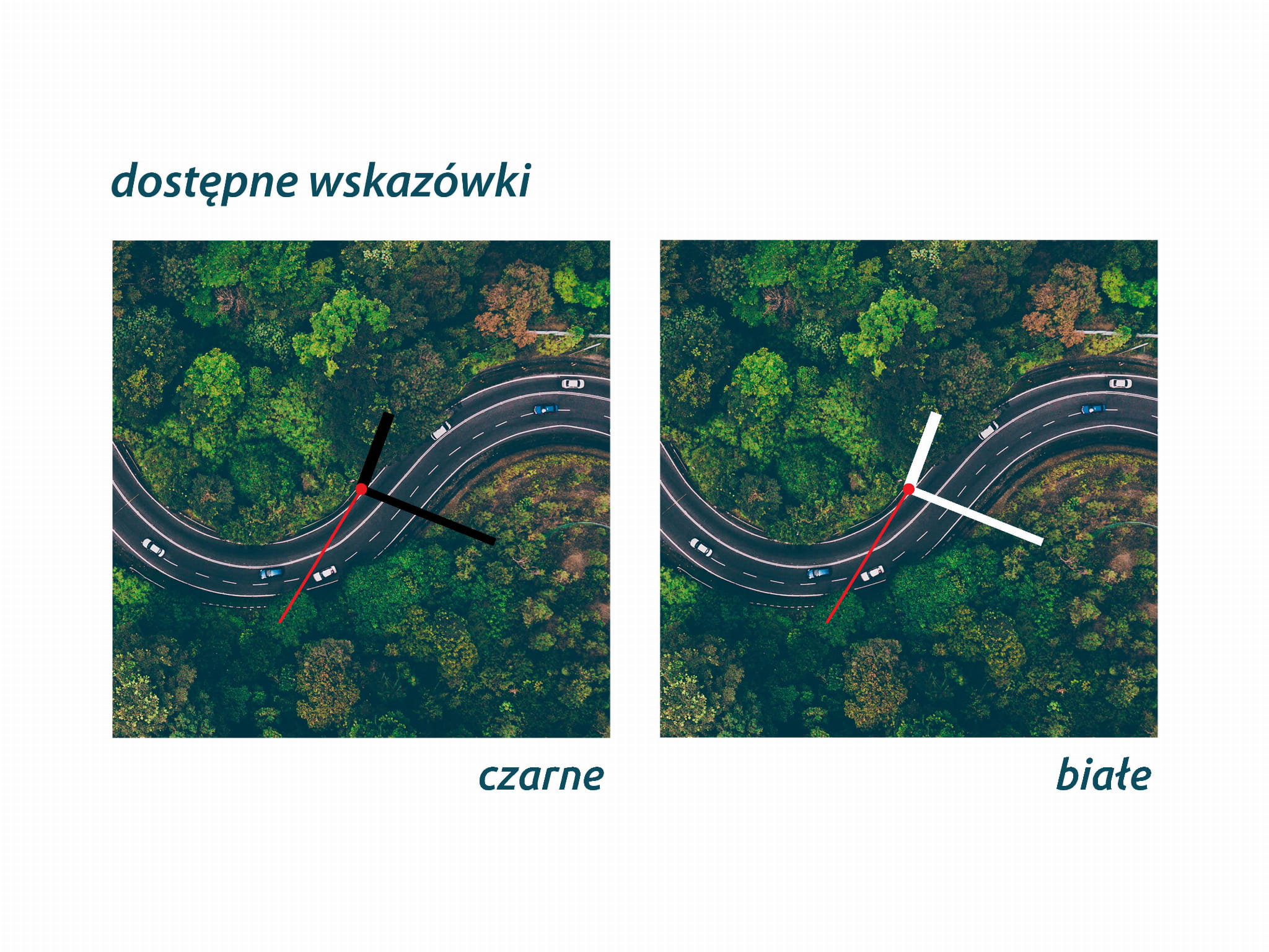 ZEGAR SZKLANY KWADRATOWY - Droga