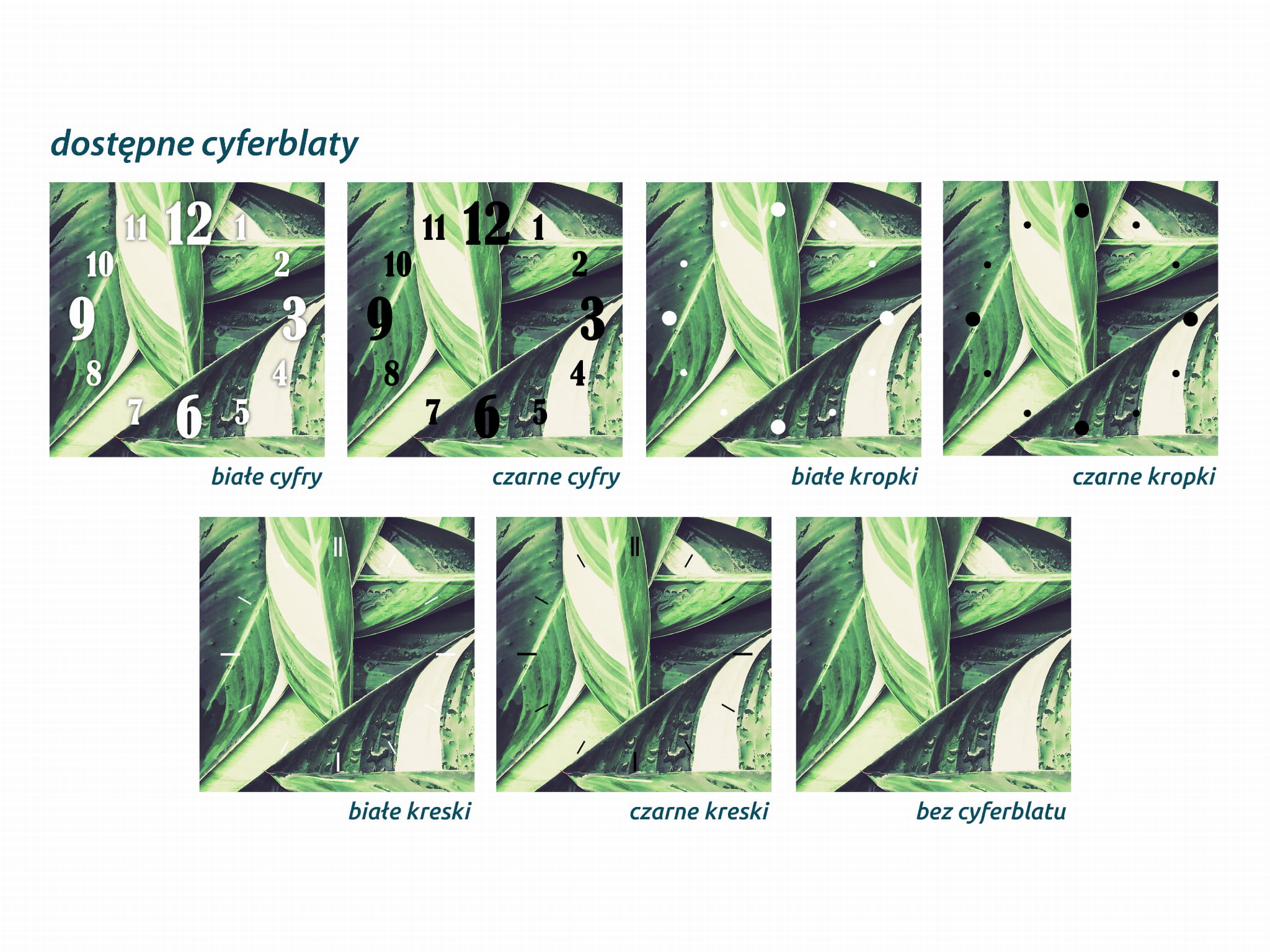 ZEGAR SZKLANY ROMB - Dżungla