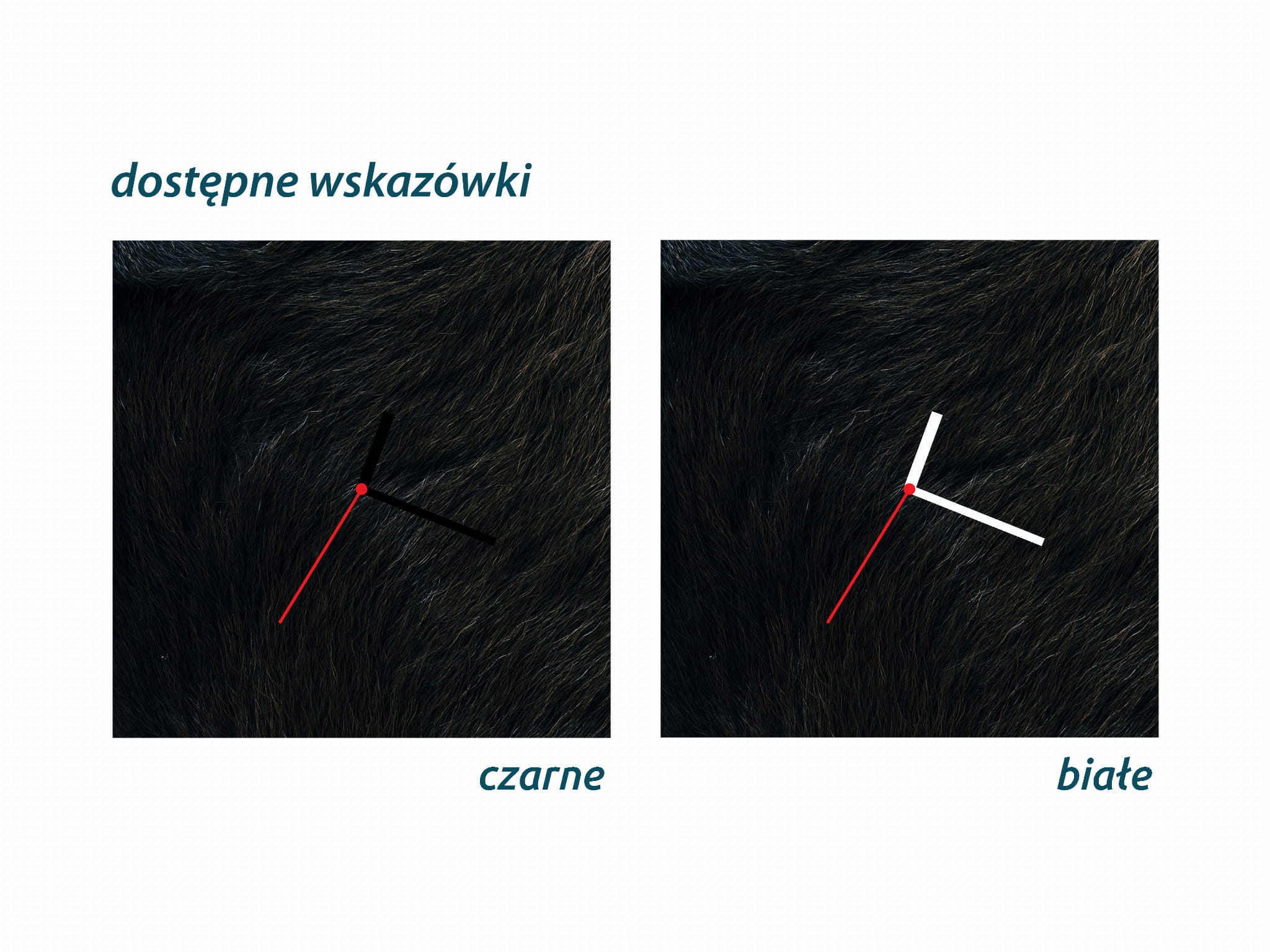 ZEGAR SZKLANY OKRĄGŁY - Futro