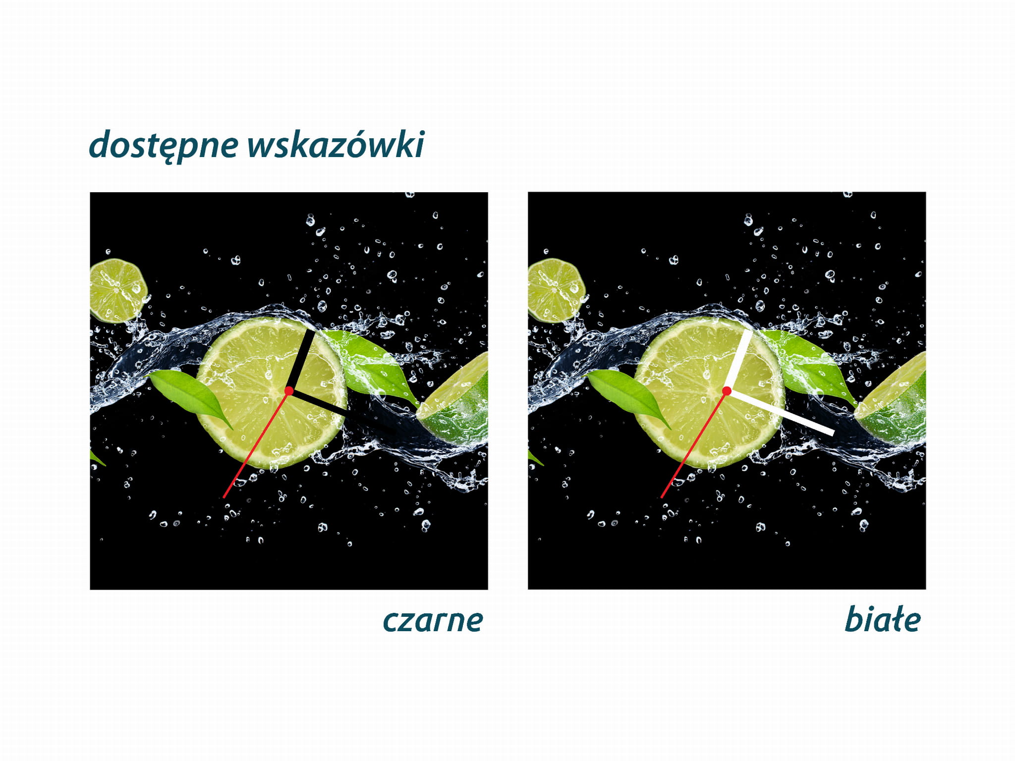 ZEGAR SZKLANY PROSTOKĄTNY - Limonki
