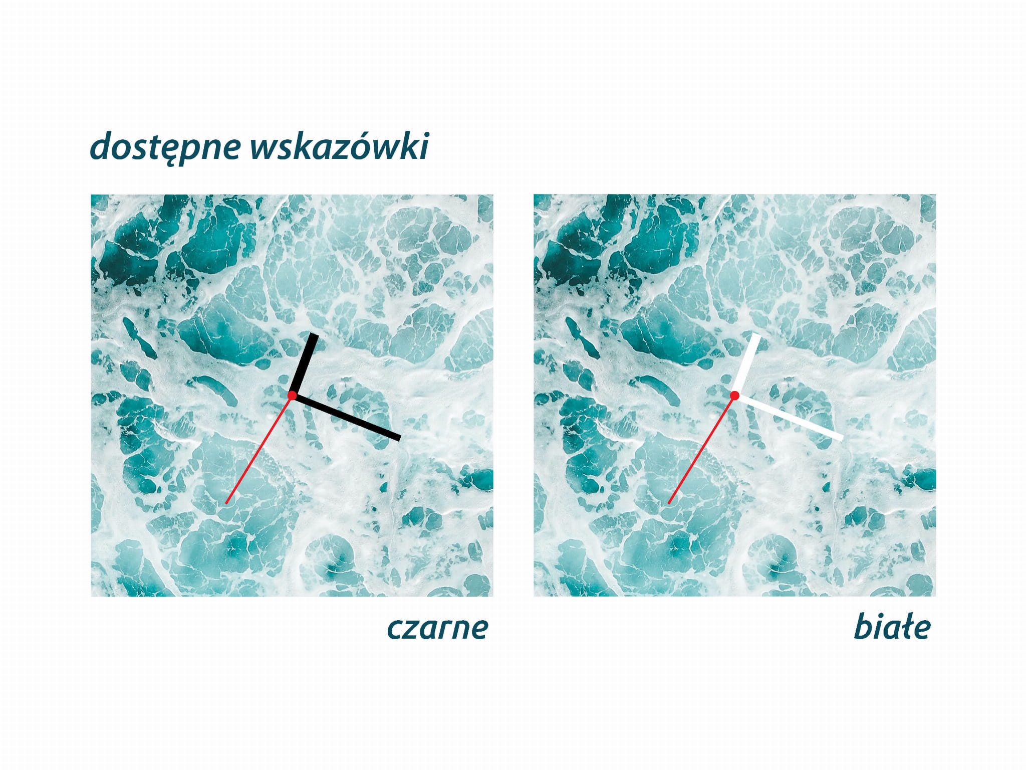 ZEGAR SZKLANY OKRĄGŁY - Ocean