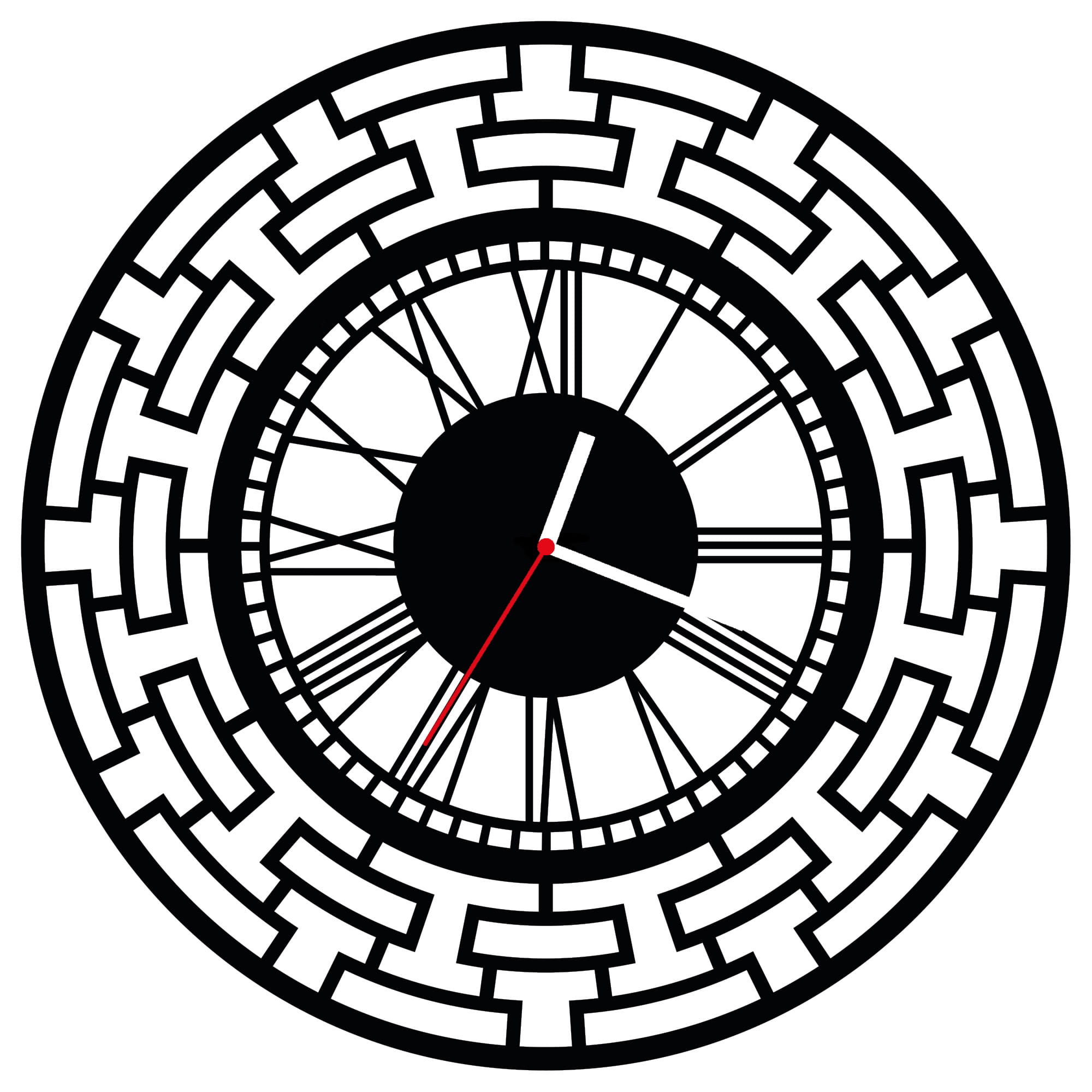 ZEGAR ŚCIENNY RETRO 58cm XXL 36.11