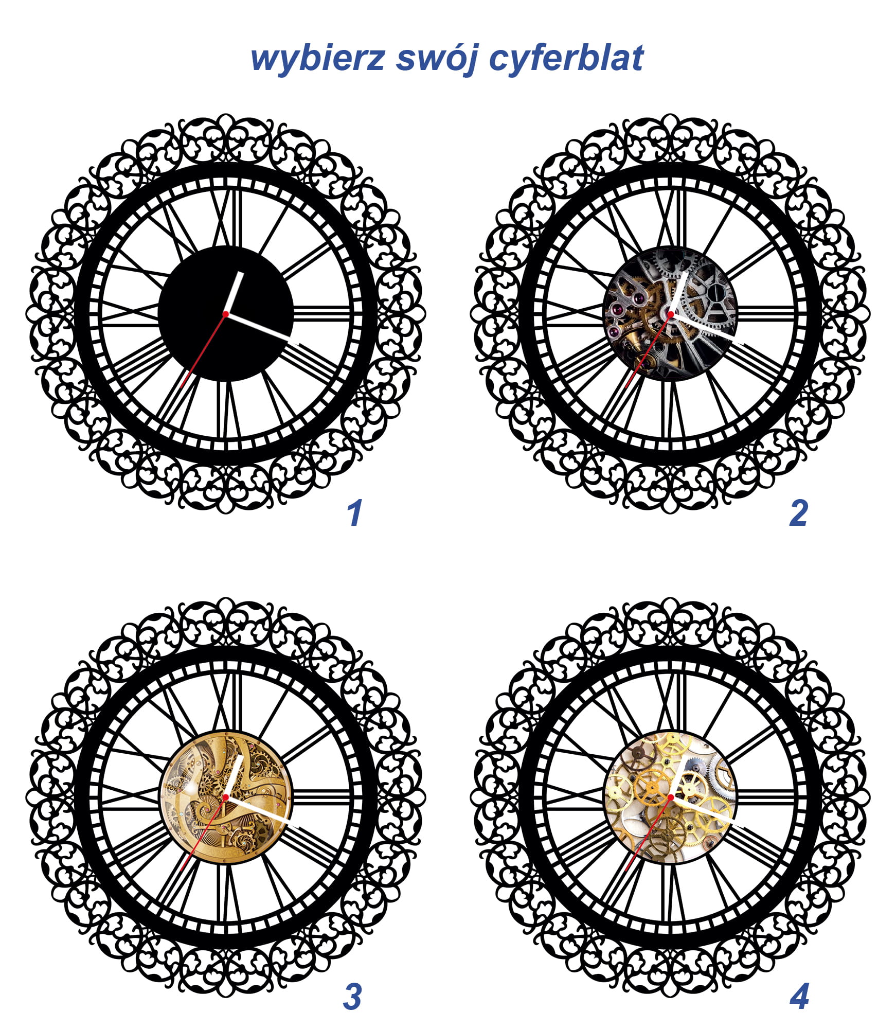 ZEGAR ŚCIENNY RETRO 58cm XXL 84.11