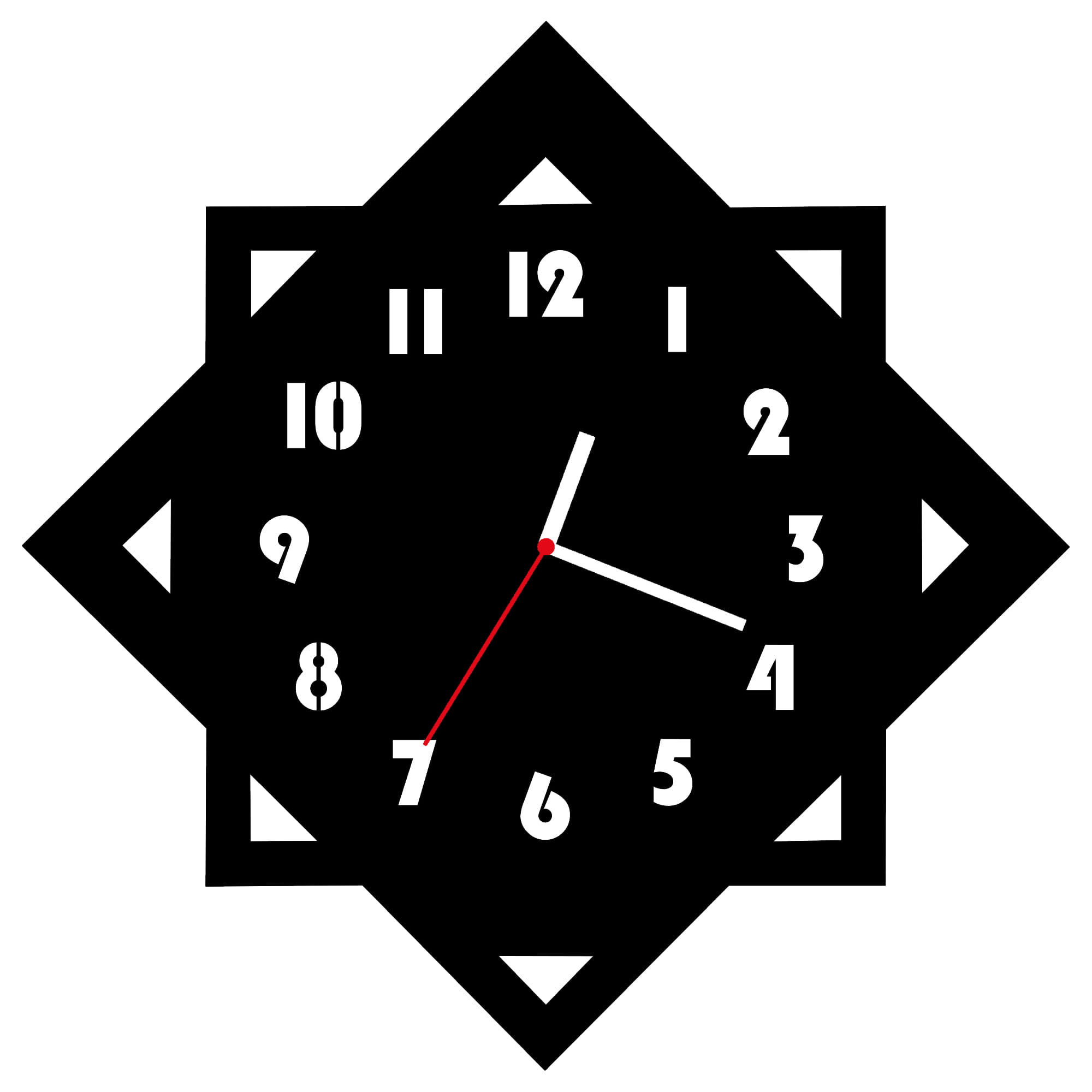 ZEGAR ŚCIENNY GEOMETRIA 58cm XXL 102.11