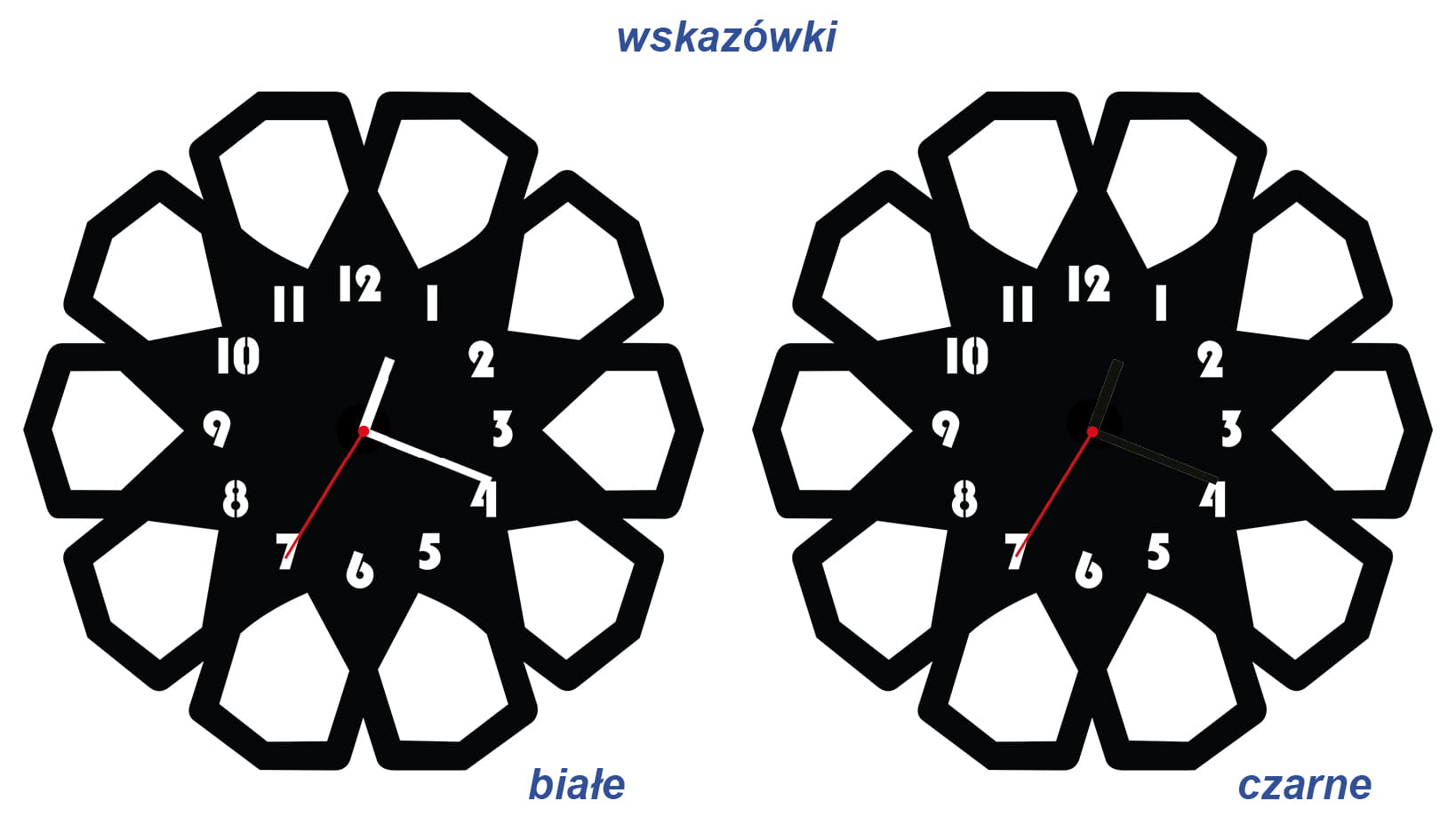 ZEGAR ŚCIENNY GEOMETRIA 58cm XXL 103.11