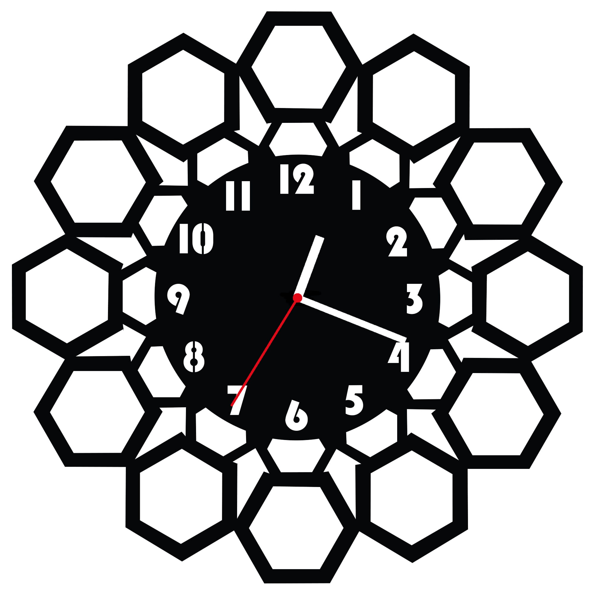 ZEGAR ŚCIENNY GEOMETRIA 58cm XXL 105.11