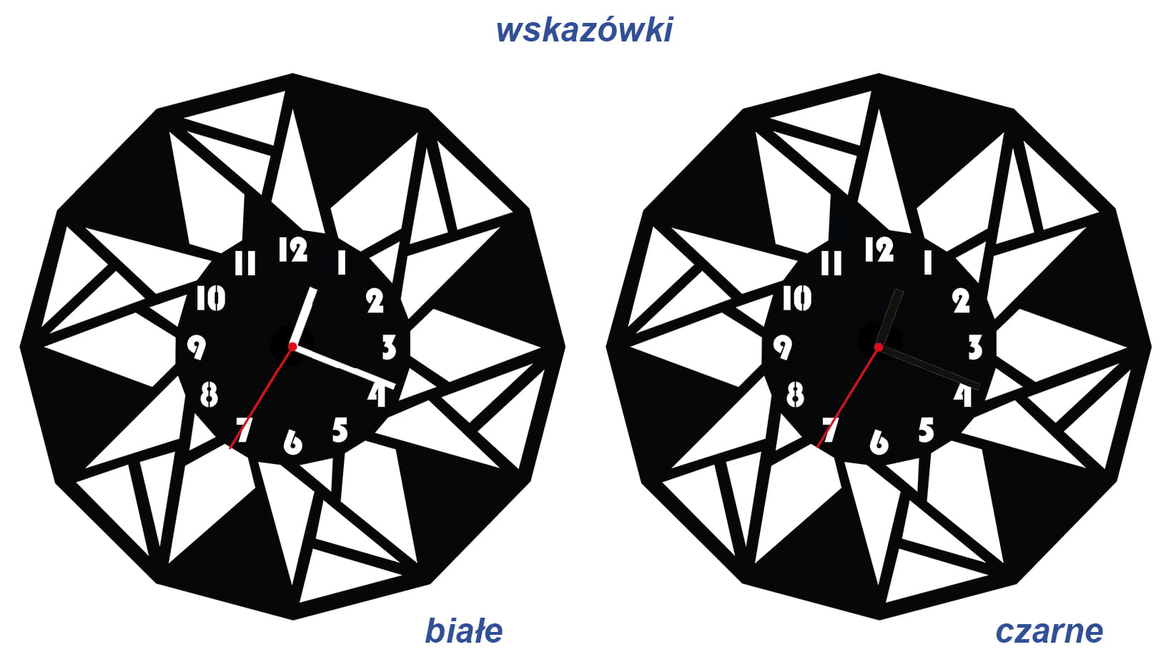 ZEGAR ŚCIENNY GEOMETRIA 58cm XXL 107.11