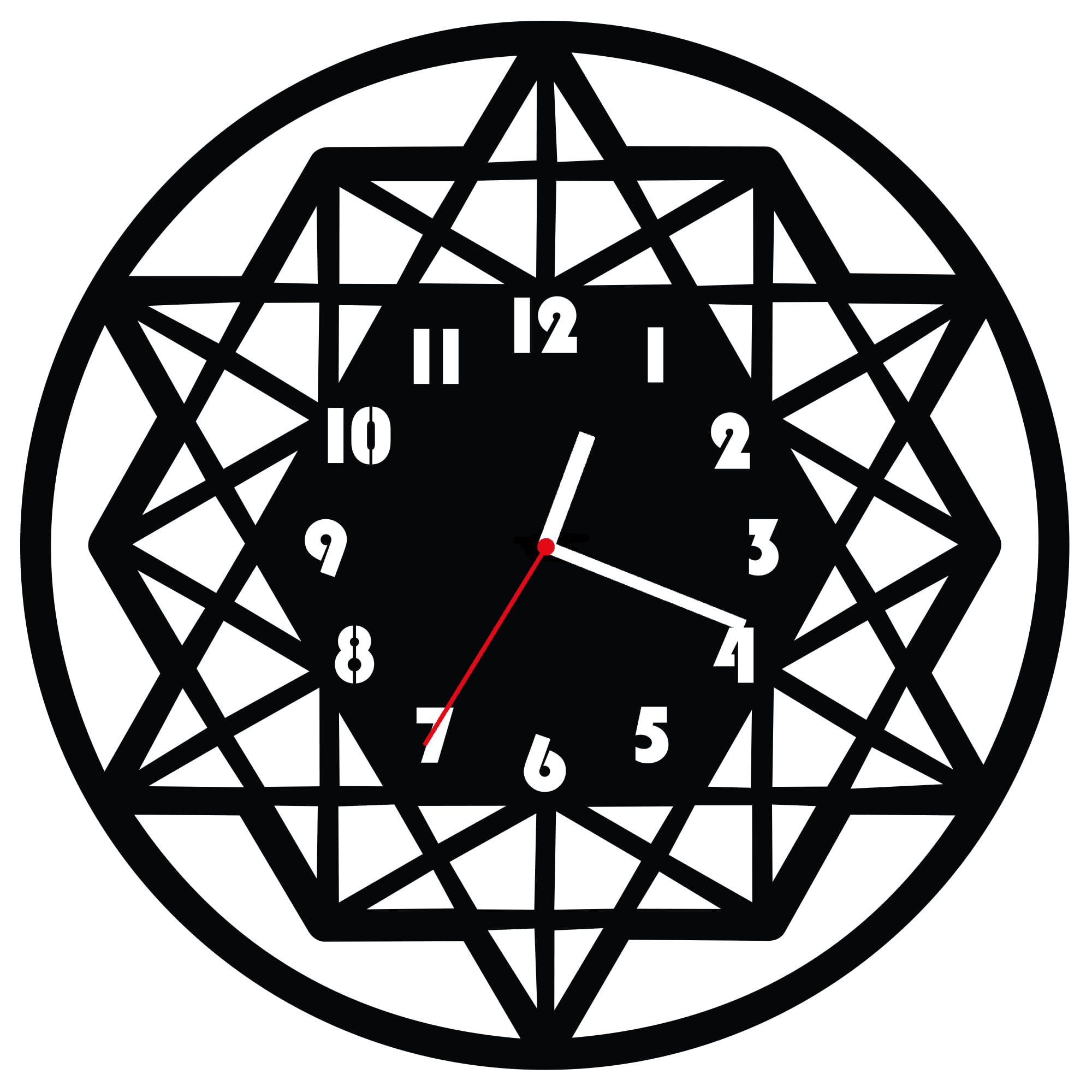 ZEGAR ŚCIENNY GEOMETRIA 58cm XXL 116.11