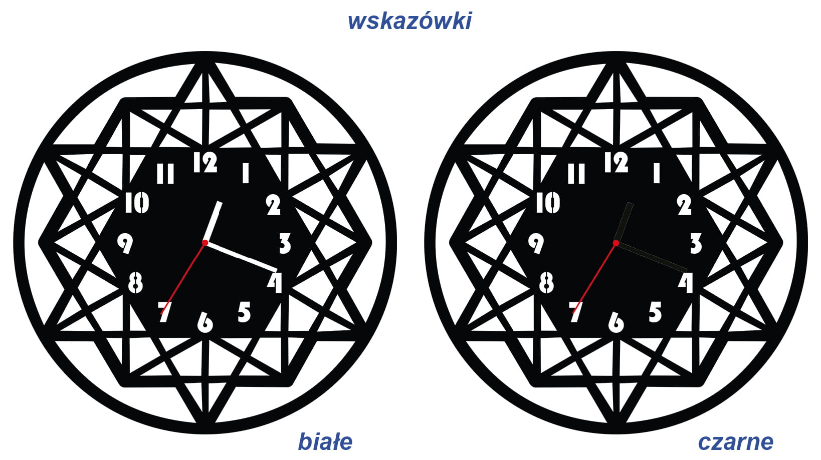 ZEGAR ŚCIENNY GEOMETRIA 58cm XXL 116.11