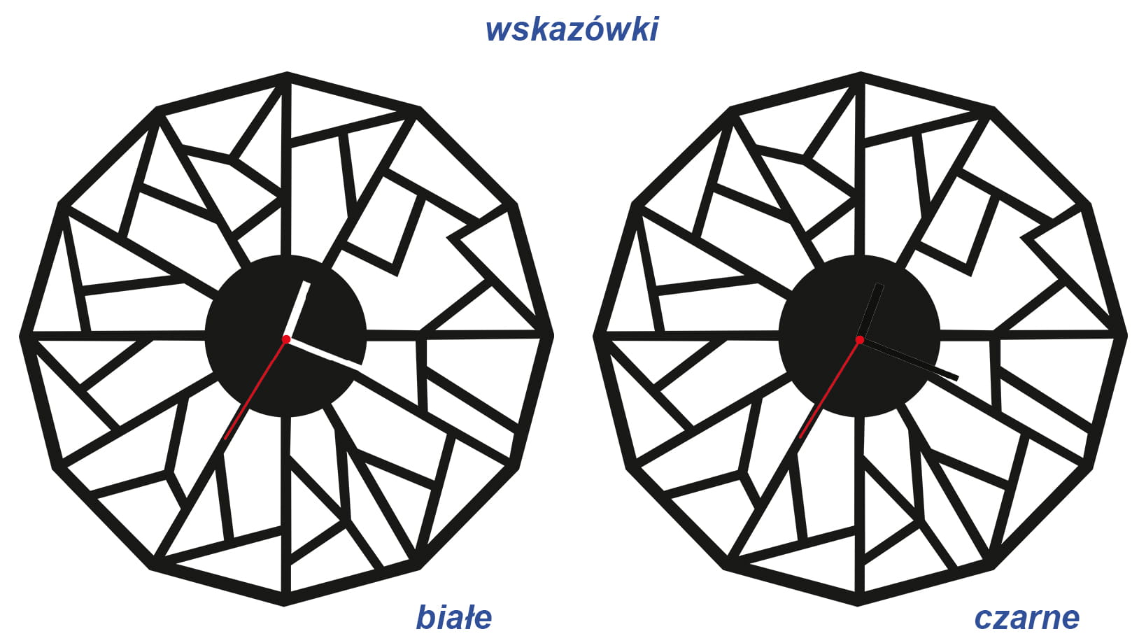 ZEGAR ŚCIENNY GEOMETRIA 58cm XXL 125.11