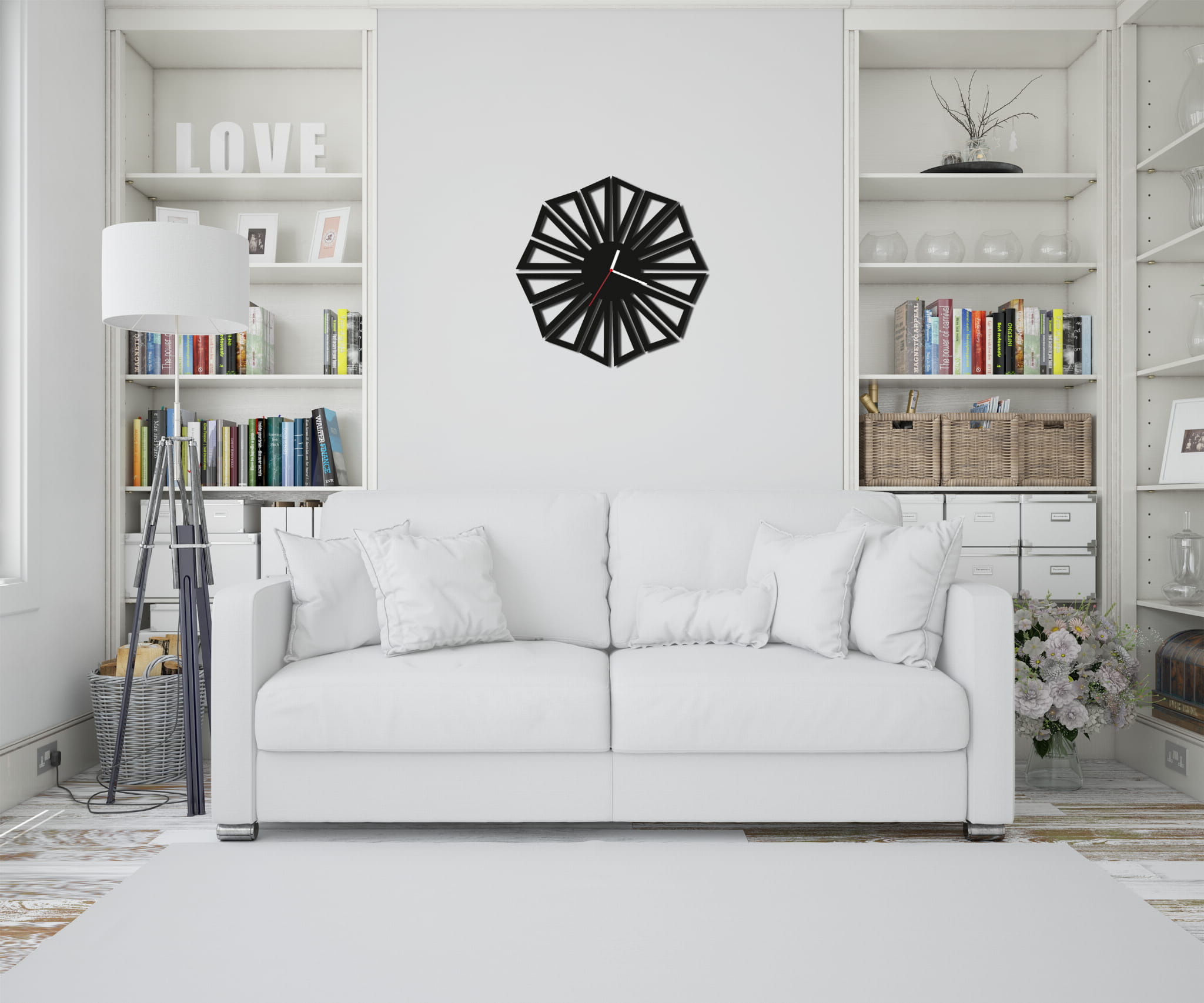 ZEGAR ŚCIENNY GEOMETRIA 58cm XXL 127.11
