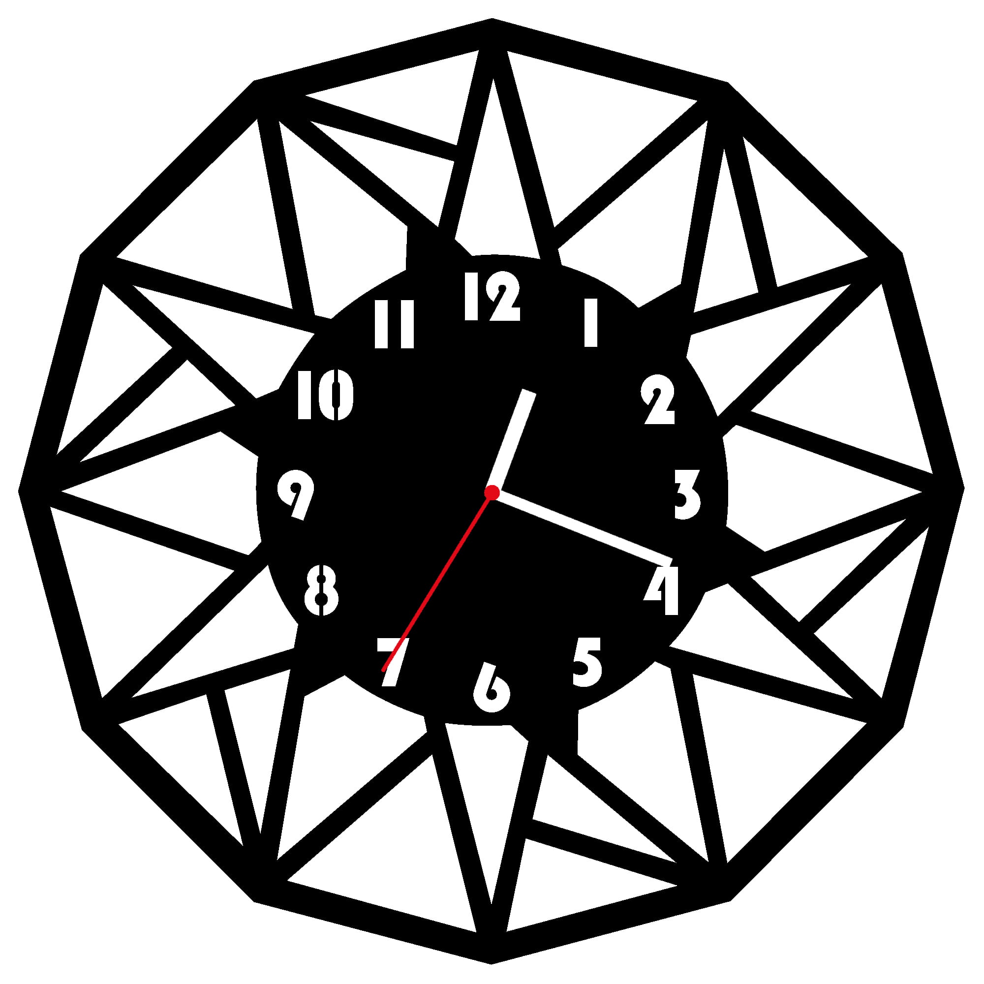 ZEGAR ŚCIENNY GEOMETRIA 58cm XXL 131.11