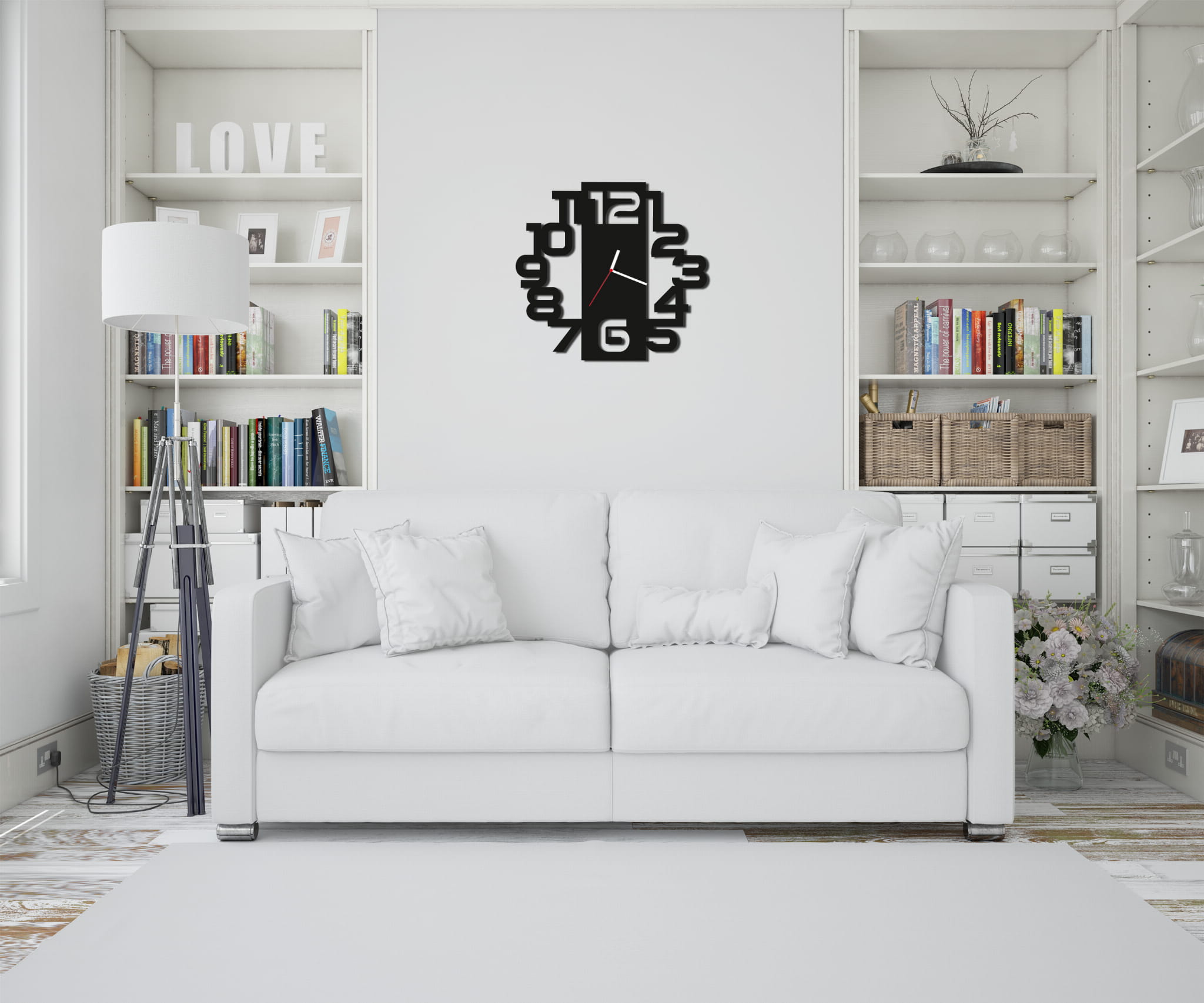 ZEGAR ŚCIENNY CYFRY 58cm XXL 145.11