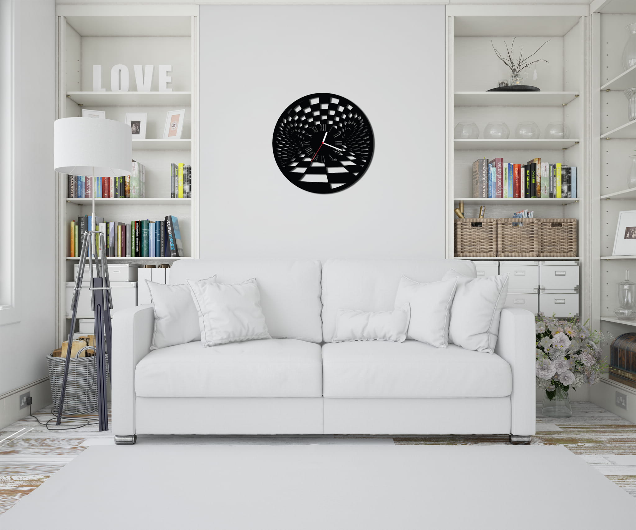 ZEGAR ŚCIENNY ABSTRAKCJA 58cm XXL 157.11