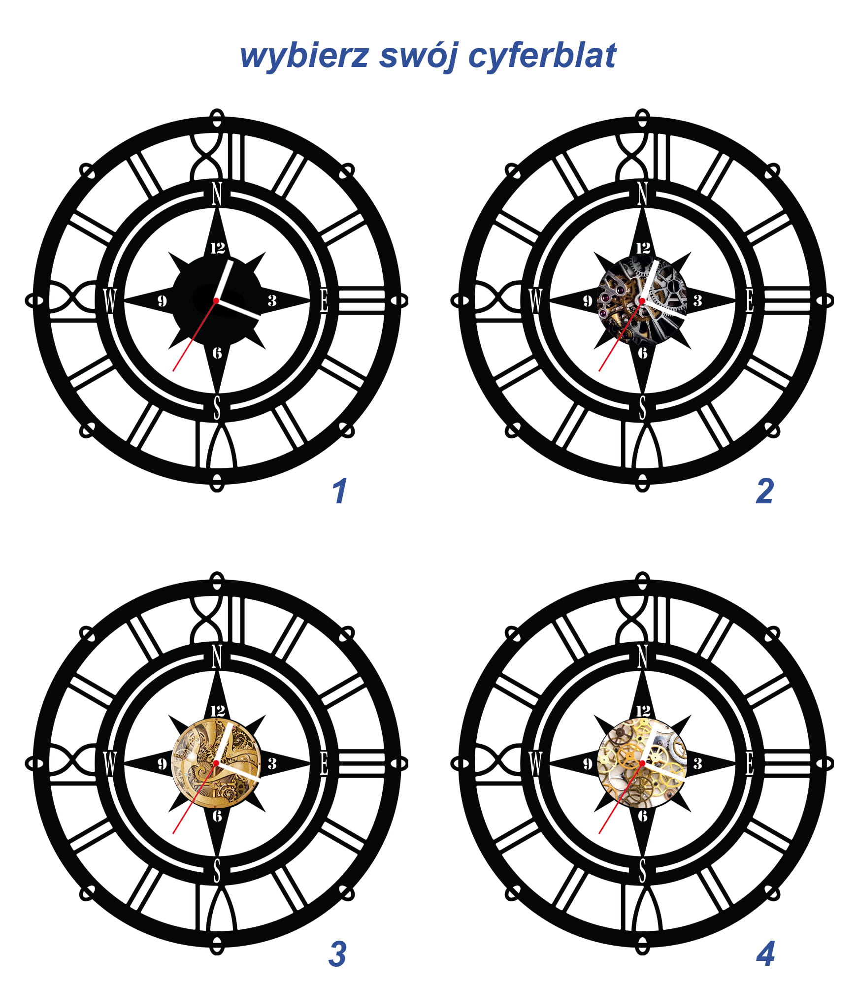 ZEGAR ŚCIENNY RETRO 58cm XXL 160.11