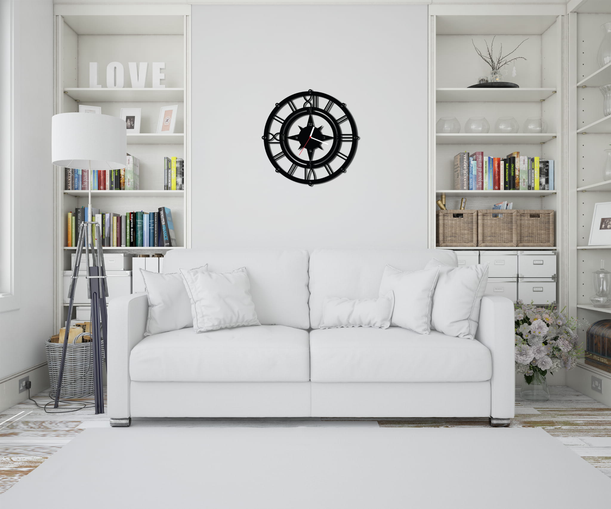 ZEGAR ŚCIENNY RETRO 58cm XXL 160.11