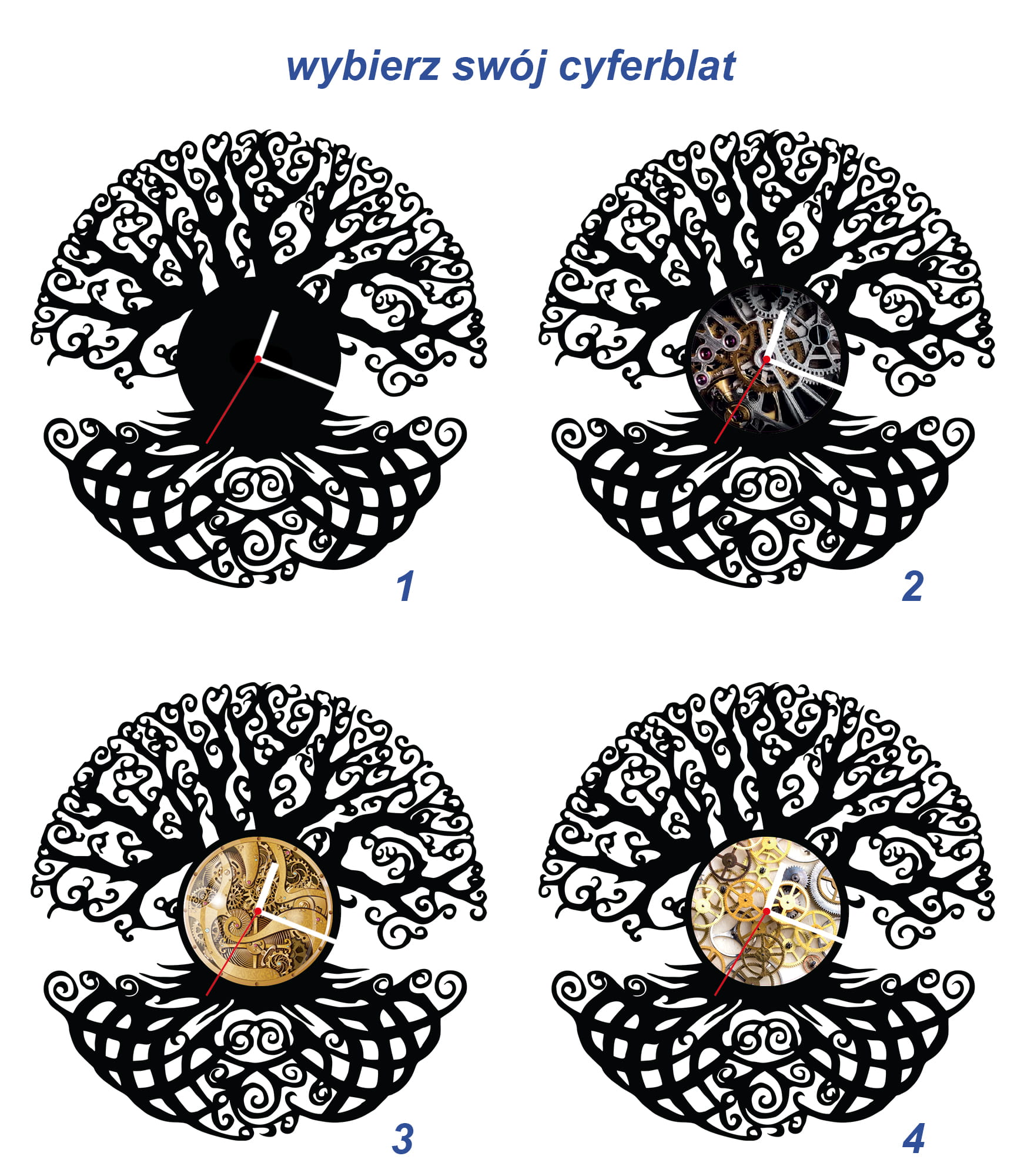 ZEGAR ŚCIENNY DRZEWO 58cm XXL 161.11