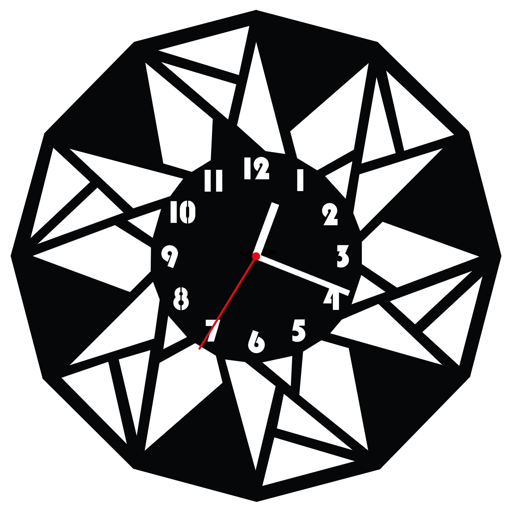 ZEGAR ŚCIENNY GEOMETRIA 38cm M 107.10