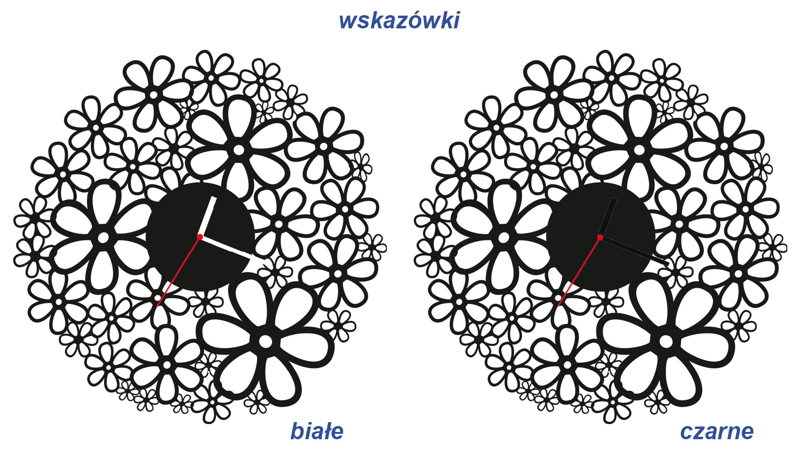 ZEGAR ŚCIENNY KWIATY 38cm M 123.10