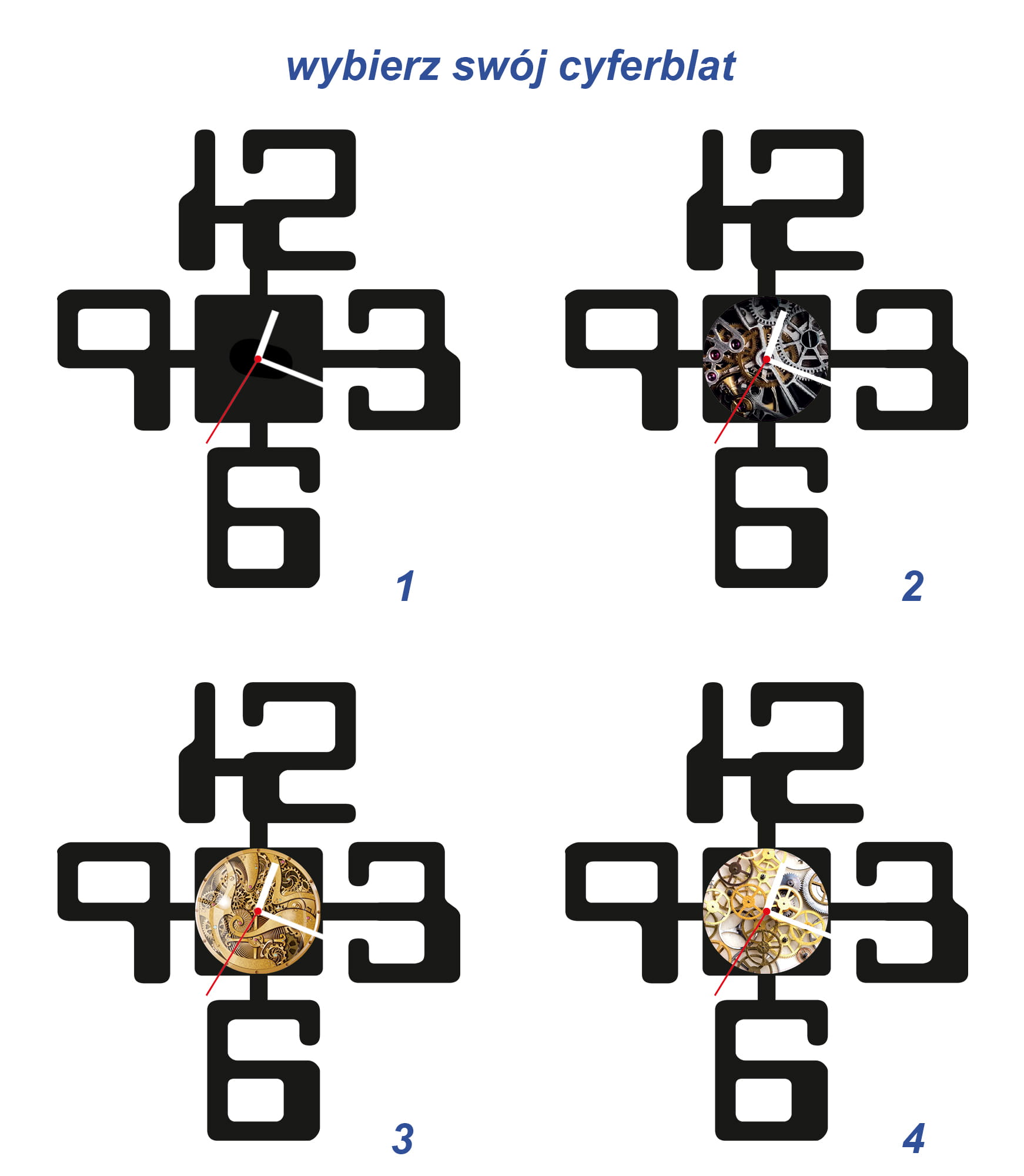 ZEGAR ŚCIENNY CYFRY 38cm M 126.10