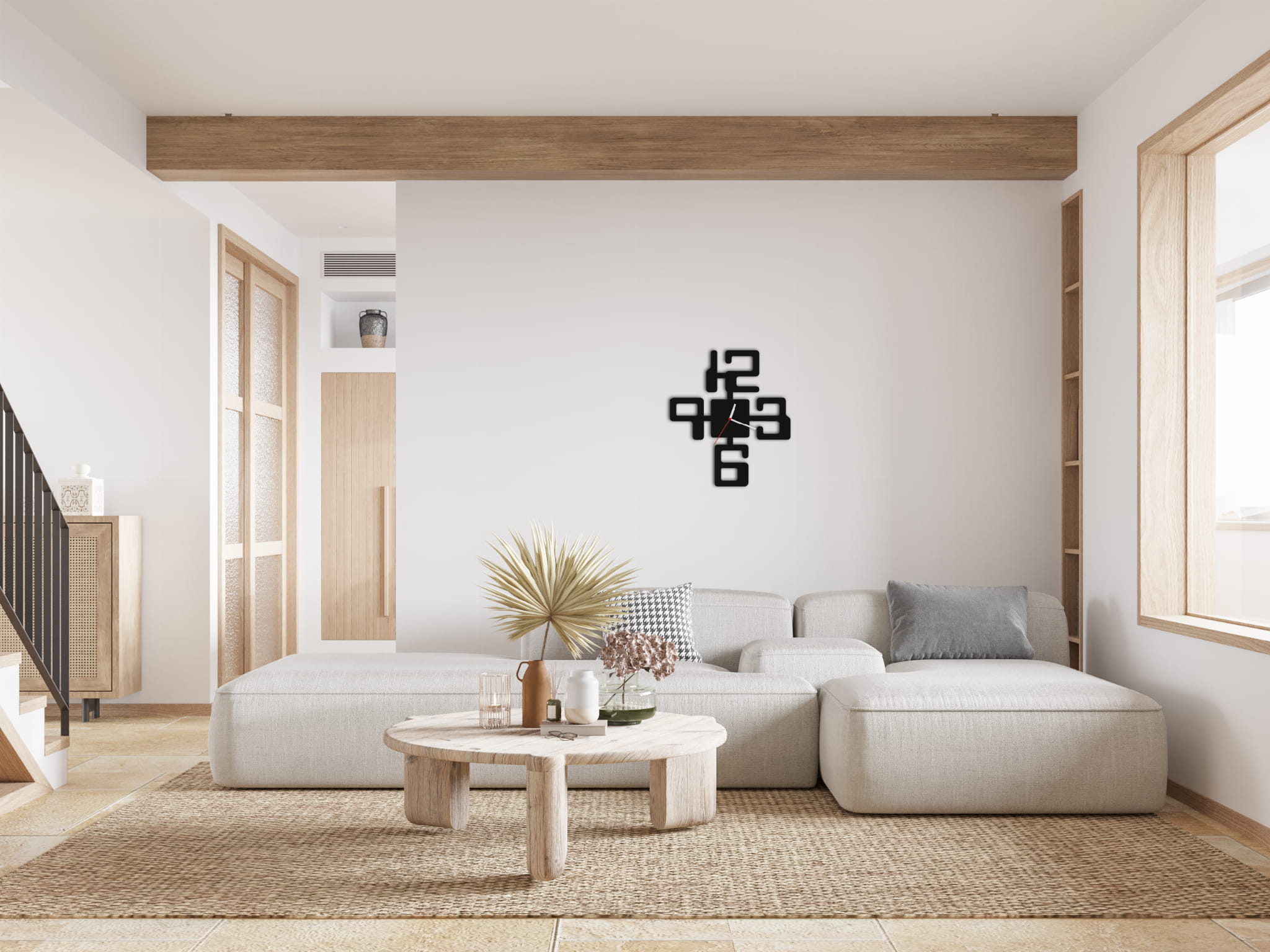 ZEGAR ŚCIENNY CYFRY 38cm M 126.10