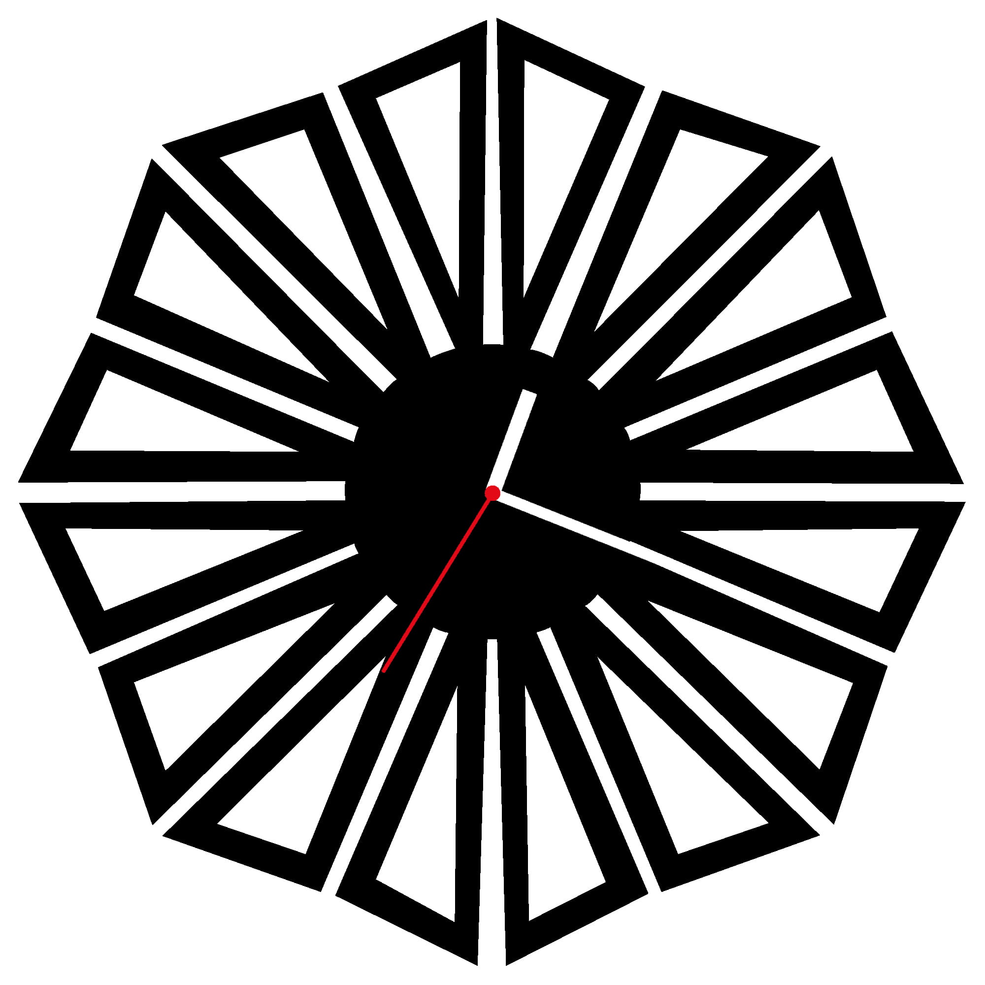 ZEGAR ŚCIENNY GEOMETRIA 38cm M 127.10