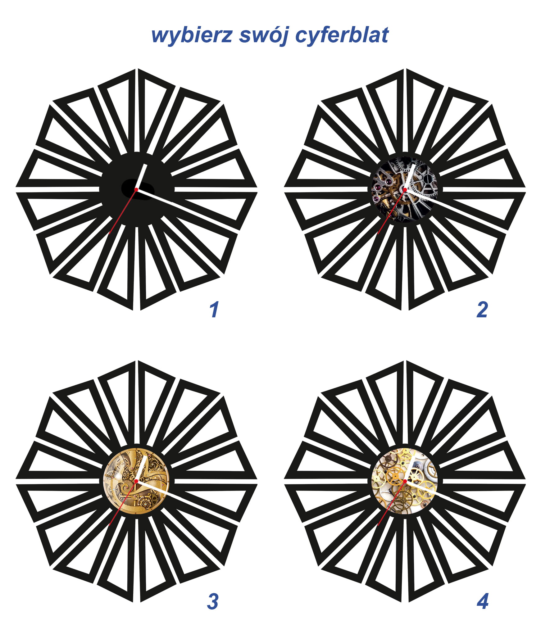ZEGAR ŚCIENNY GEOMETRIA 38cm M 127.10