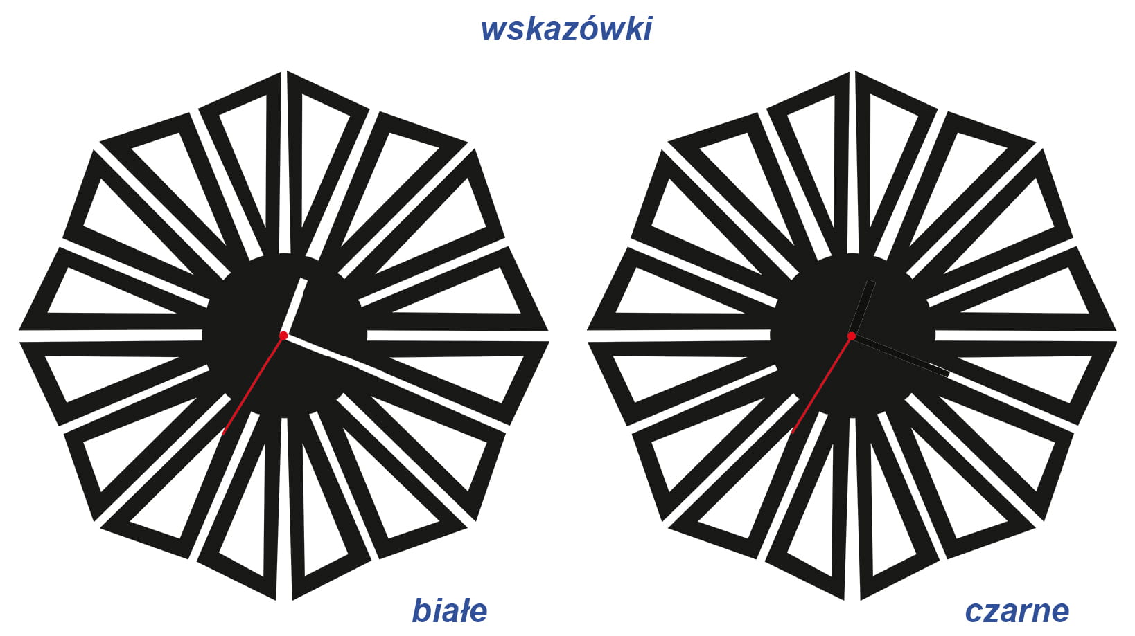 ZEGAR ŚCIENNY GEOMETRIA 38cm M 127.10