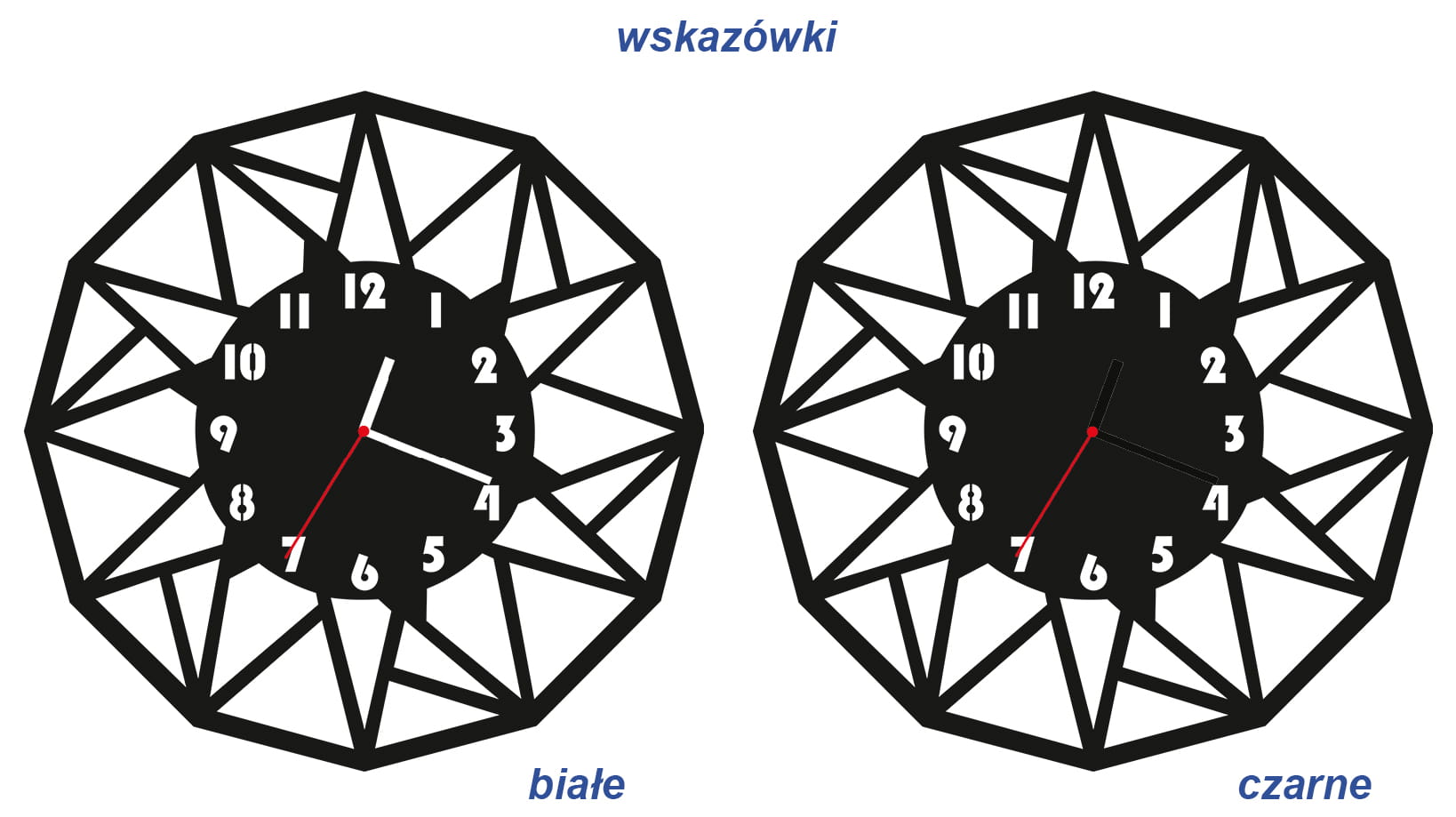 ZEGAR ŚCIENNY GEOMETRIA 38cm M 131.10