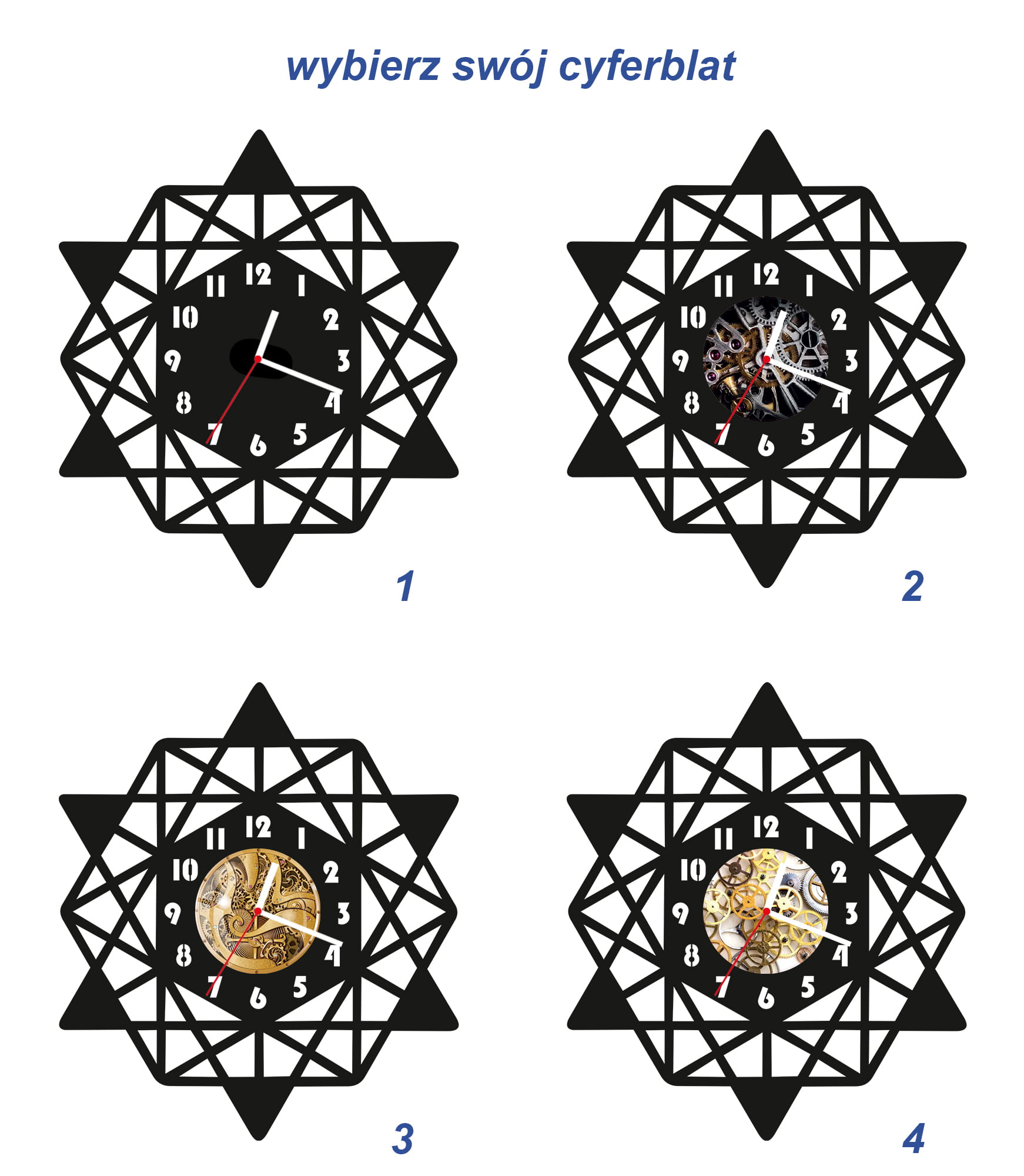 ZEGAR ŚCIENNY GEOMETRIA 38cm M 140.10