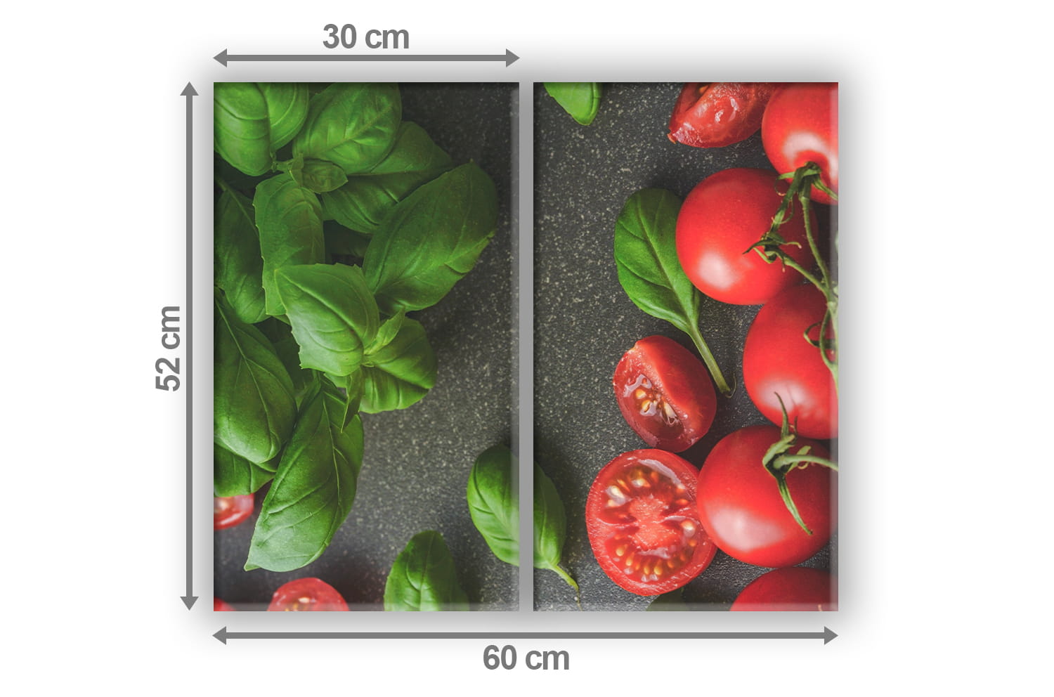 SZKLANA DESKA NA KUCHENKĘ 2x30x52 059C POMIDORY